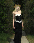Rase le sol Layered Ruffle Long Skirt - PINKPARKS