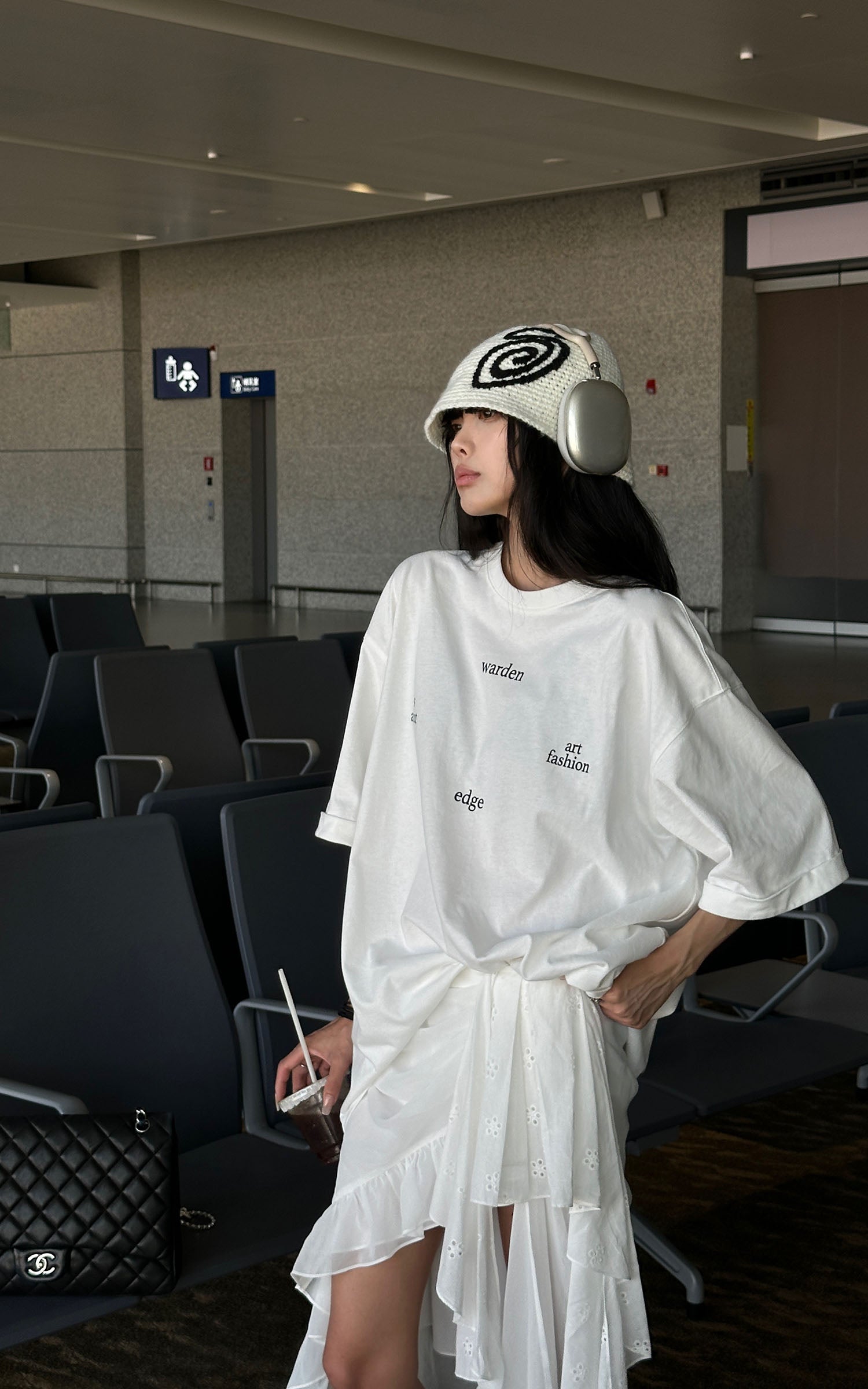 WARDEN EDGE Oversized Cotton Tee - PINKPARKS