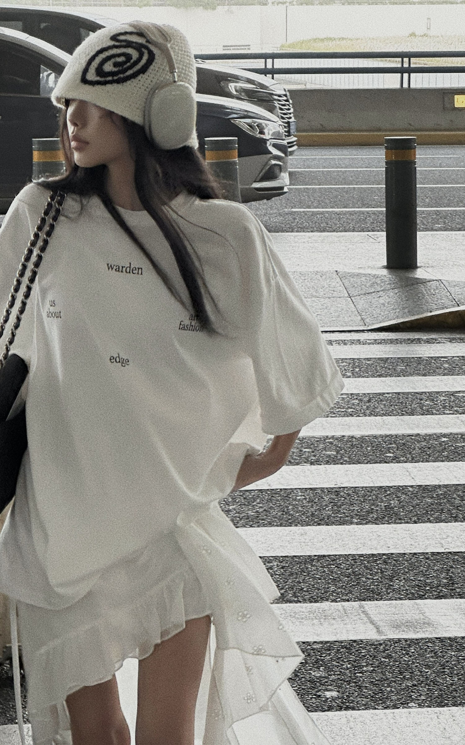 WARDEN EDGE Oversized Cotton Tee - PINKPARKS
