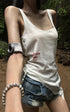 WARDEN EDGE Asymmetric Strap Tank Top - PINKPARKS