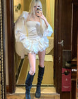 Rase le sol Layered Ruffle Mini Skirt - PINKPARKS