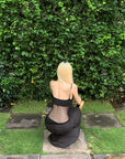 Rase le sol Sheer Panel Spliced Corset Maxi Dress - PINKPARKS