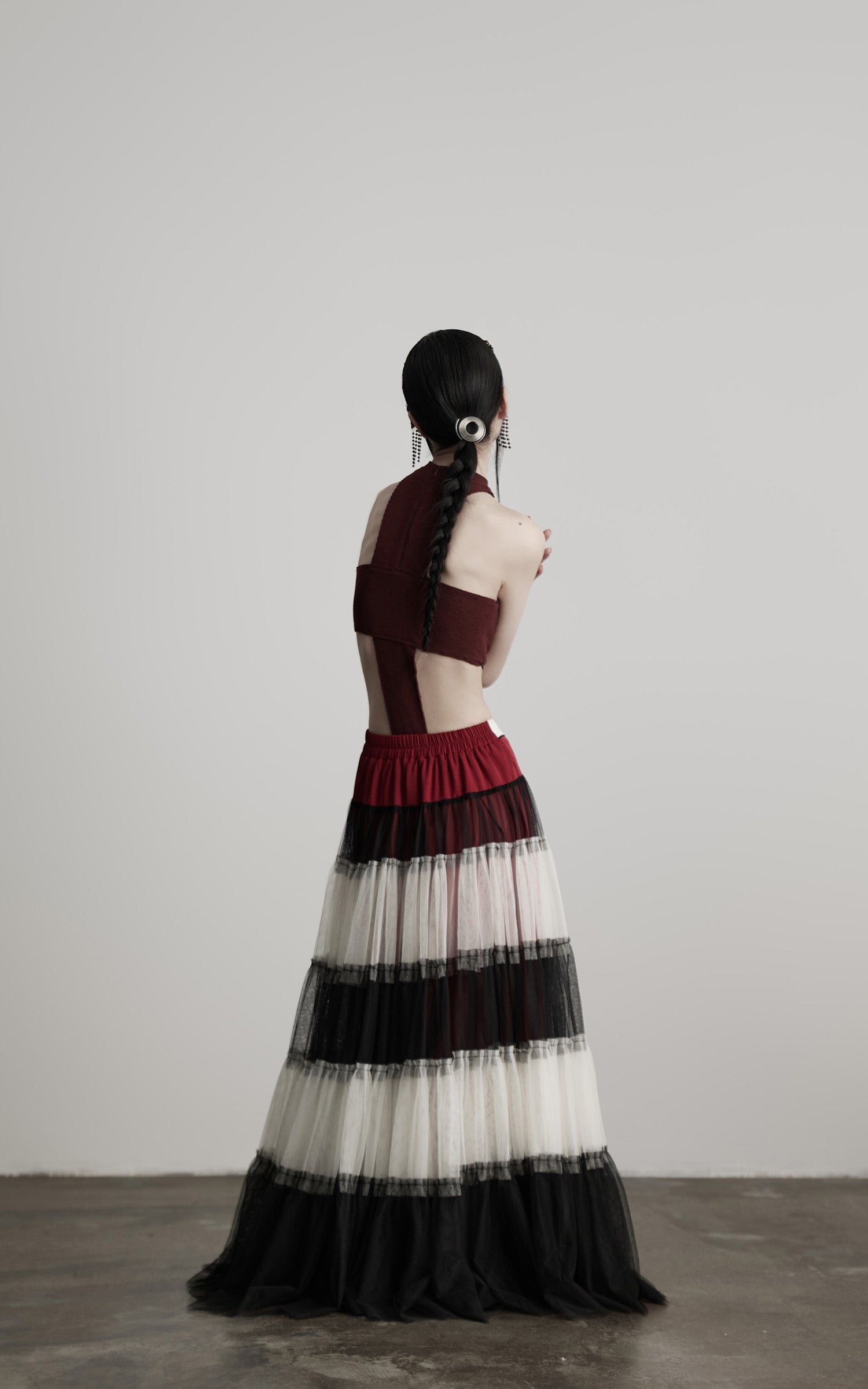 DOINDULGE Layered Tulle Maxi Skirt