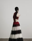 DOINDULGE Layered Tulle Maxi Skirt