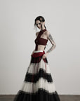 DOINDULGE Layered Tulle Maxi Skirt