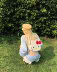 Rase le sol Lace Trim Lantern Sleeve Top & Shorts Set - PINKPARKS