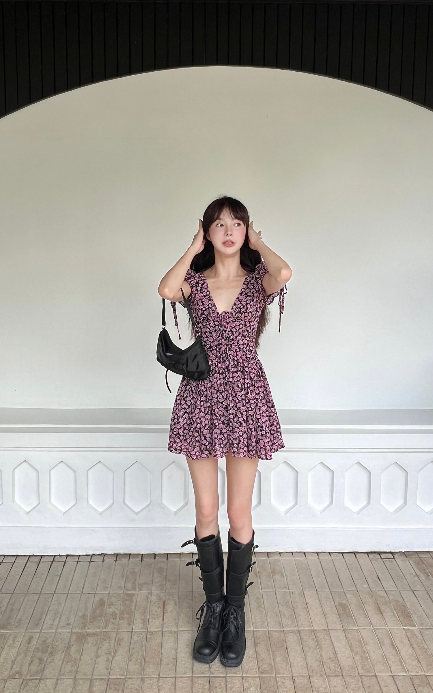 DreamyNerd Rosy Bloom Mini Dress - PINKPARKS