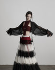 DOINDULGE Layered Tulle Maxi Skirt