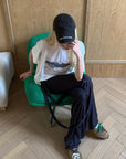 Rase le sol Vintage Convertible Car Graphic Oversized Gender-Neutral T-Shirt - PINKPARKS