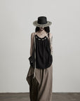 DOINDULGE Braided Rope Drawstring Strap Top