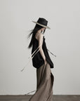 DOINDULGE Braided Rope Drawstring Strap Top