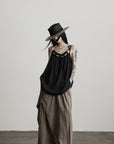 DOINDULGE Braided Rope Drawstring Strap Top