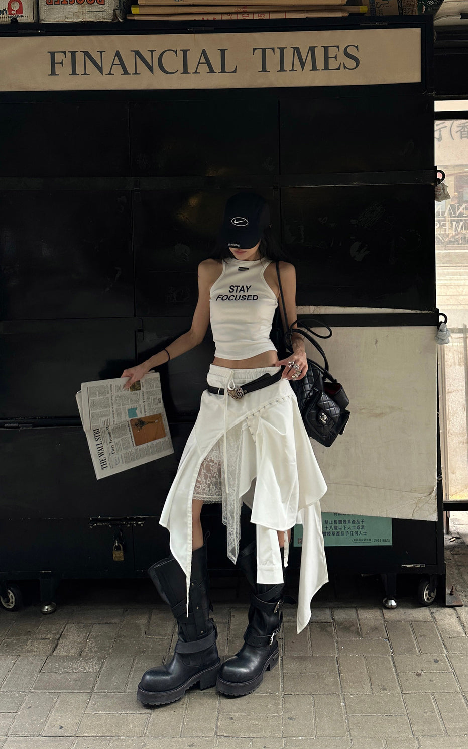 WARDEN EDGE Ribbed Racerback Tank Top with Contrast Lettering – PINKPARKS