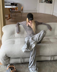 Rase le sol Draped Slouchy Glossed Pants - PINKPARKS