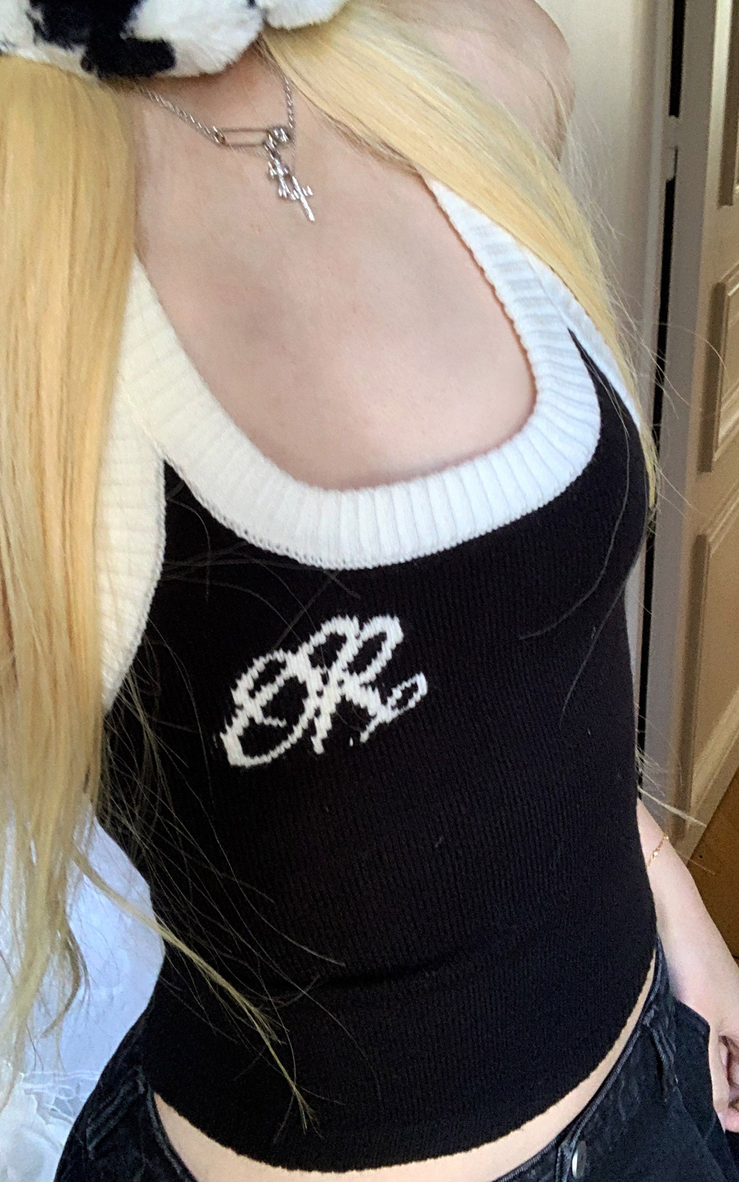 Rase le sol Two-Tone Ribbed Knit Tank Top