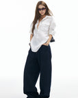 IAMXIAA Utility Tie-Back Oversized Shirt