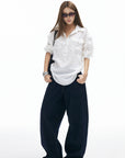 IAMXIAA Utility Tie-Back Oversized Shirt