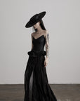 DOINDULGE Leather Corset Tube Top Convertible into Statement Hat