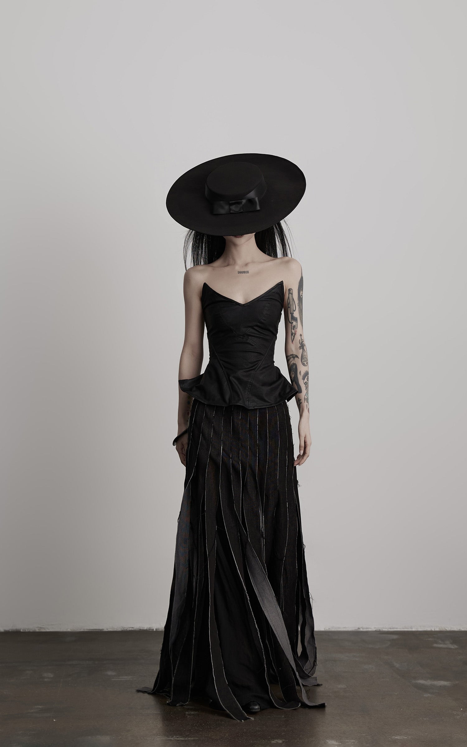 DOINDULGE Leather Corset Tube Top Convertible into Statement Hat