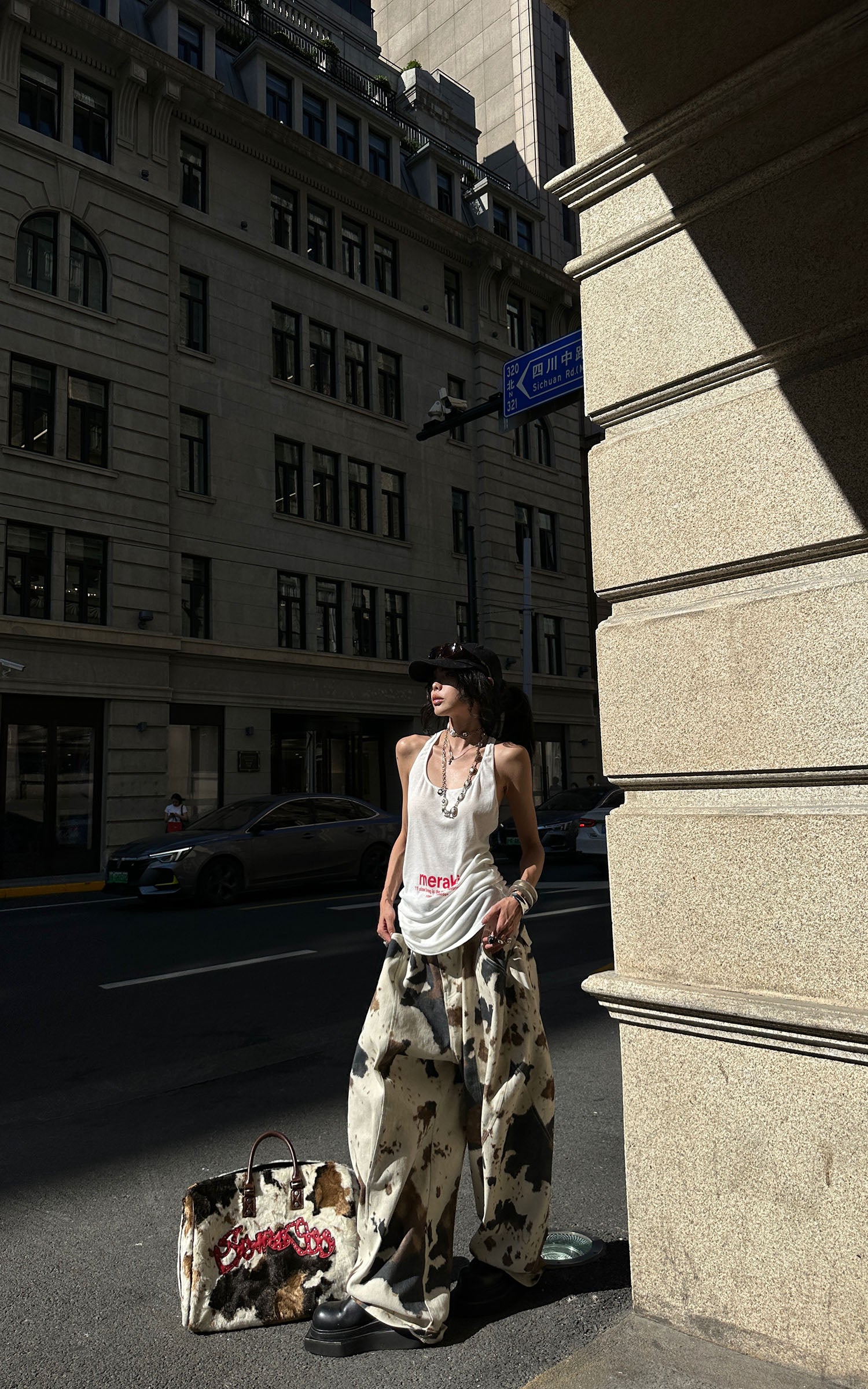 WARDEN EDGE Meraki Racerback Tank Top with Minimalist Letter Print
