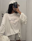 WARDEN EDGE Graphic Print Long Sleeve T-Shirt Minimal Streetwear Style