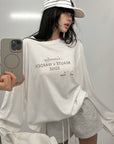 WARDEN EDGE Graphic Print Long Sleeve T-Shirt Minimal Streetwear Style