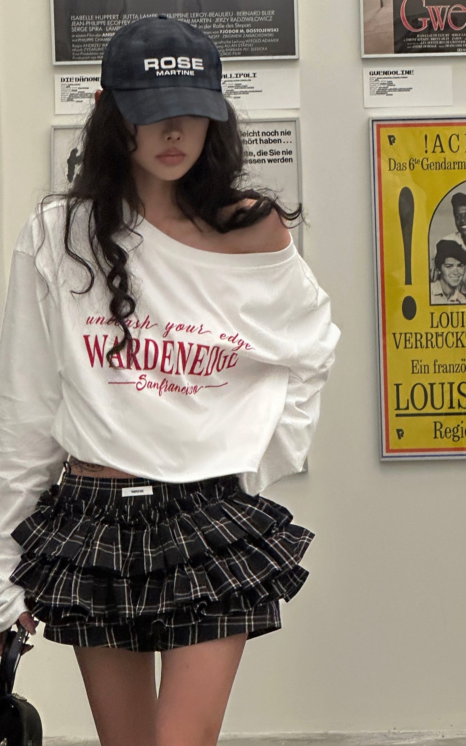 WARDEN EDGE Layered Mini Skirt with Drawstring Detail