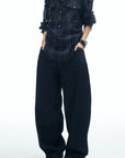 IAMXIAA Plaid Long Sleeve Shirt with Button Down Front and Tie Back Detail