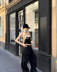 Rase le sol Deconstructed Zip-Detailed Wide-Leg Trousers