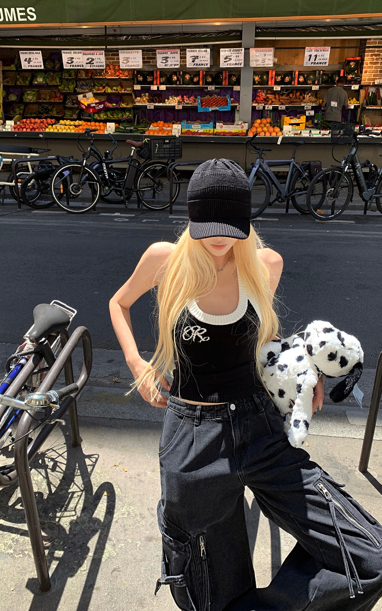 Rase le sol Two-Tone Ribbed Knit Tank Top