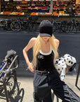 Rase le sol Two-Tone Ribbed Knit Tank Top