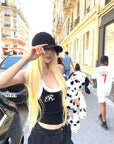 Rase le sol Two-Tone Ribbed Knit Tank Top
