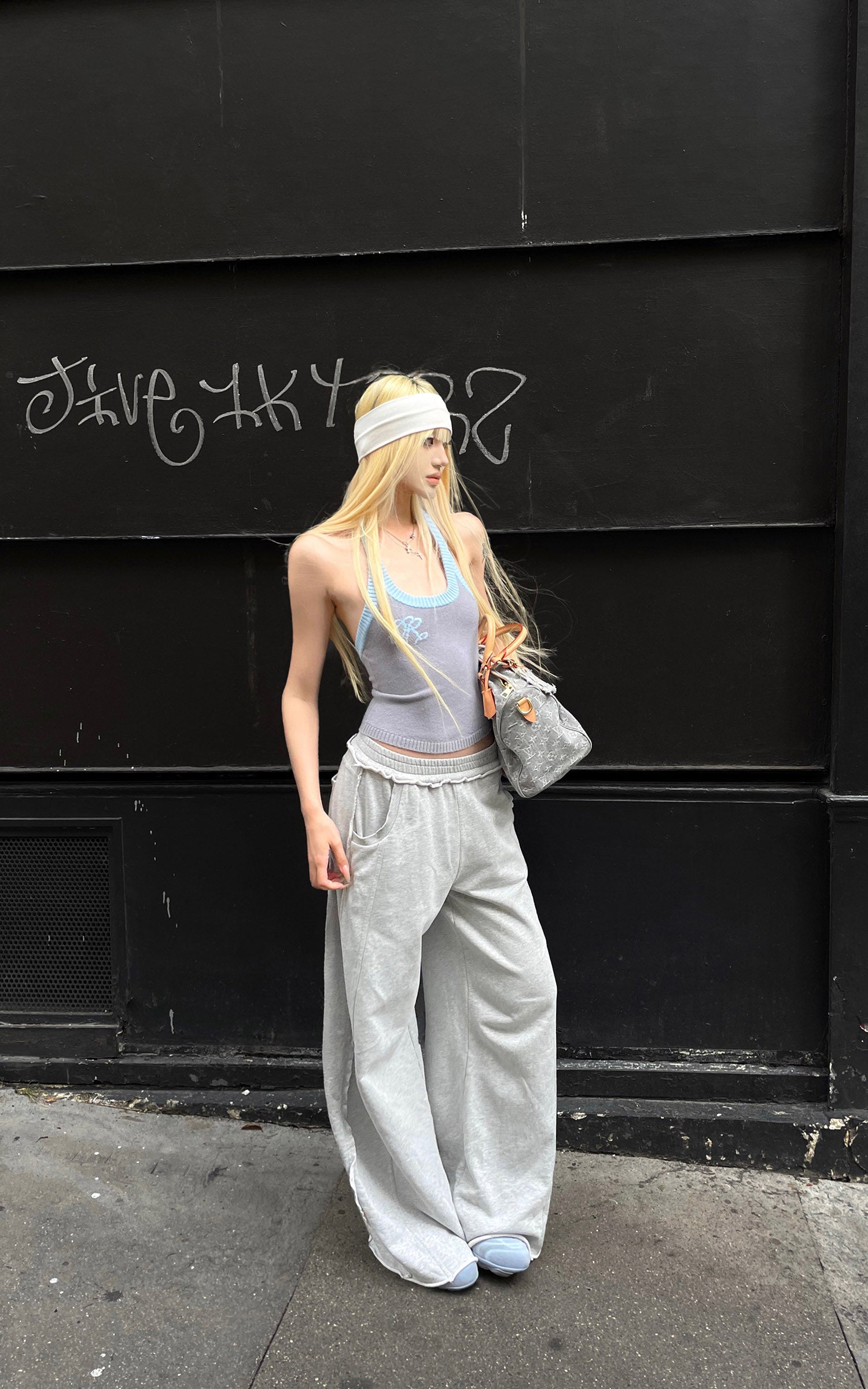 Rase le sol Two-Tone Ribbed Knit Tank Top