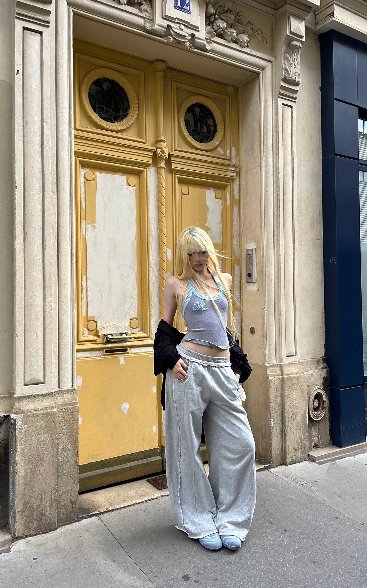 Rase le sol Two-Tone Ribbed Knit Tank Top