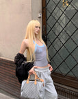 Rase le sol Two-Tone Ribbed Knit Tank Top