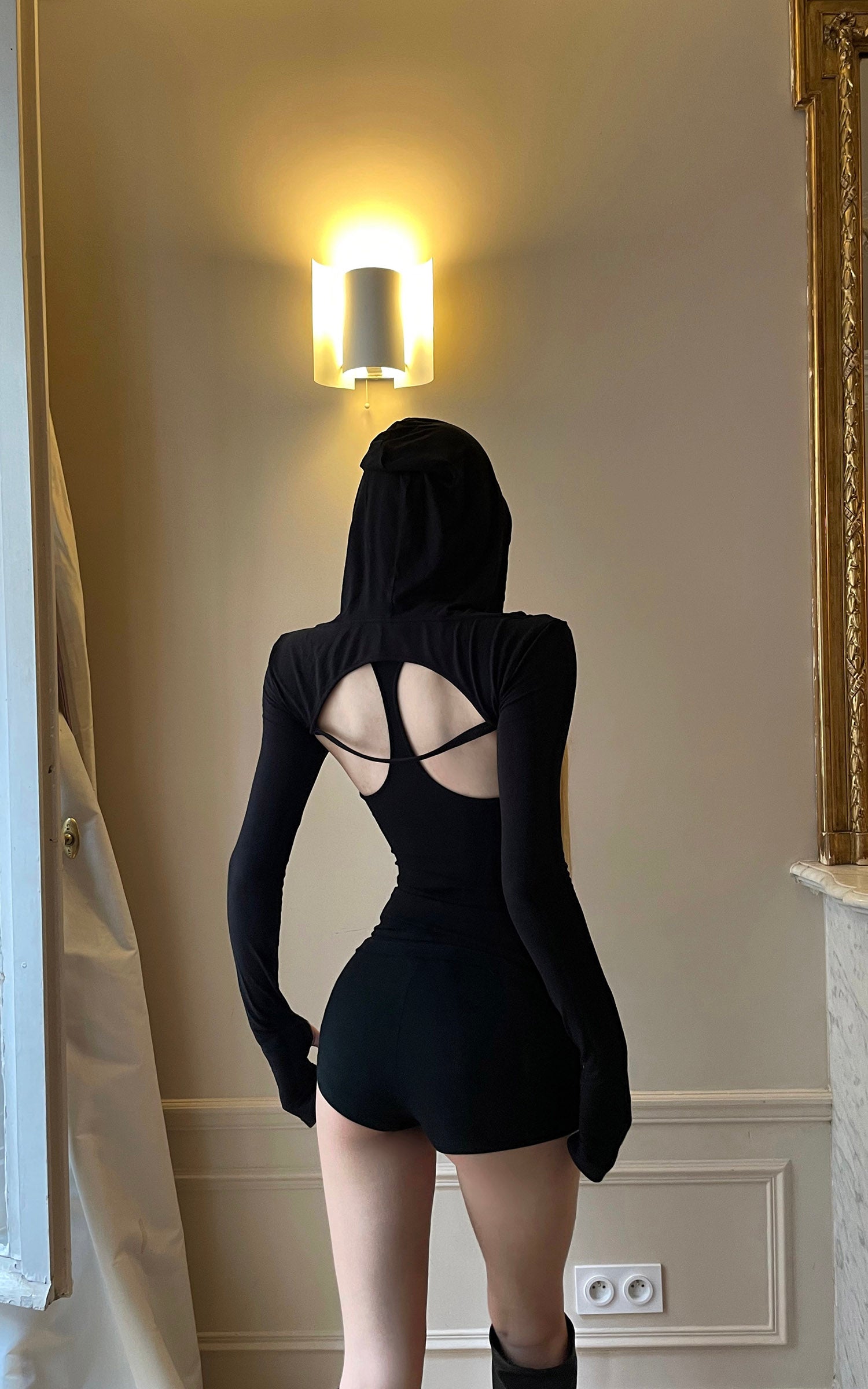 Rase le sol Deconstructed Long-Sleeve Shrug and Racerback Tank Set