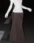 Rase le sol Draped Knit Maxi Skirt with Wrap Detail