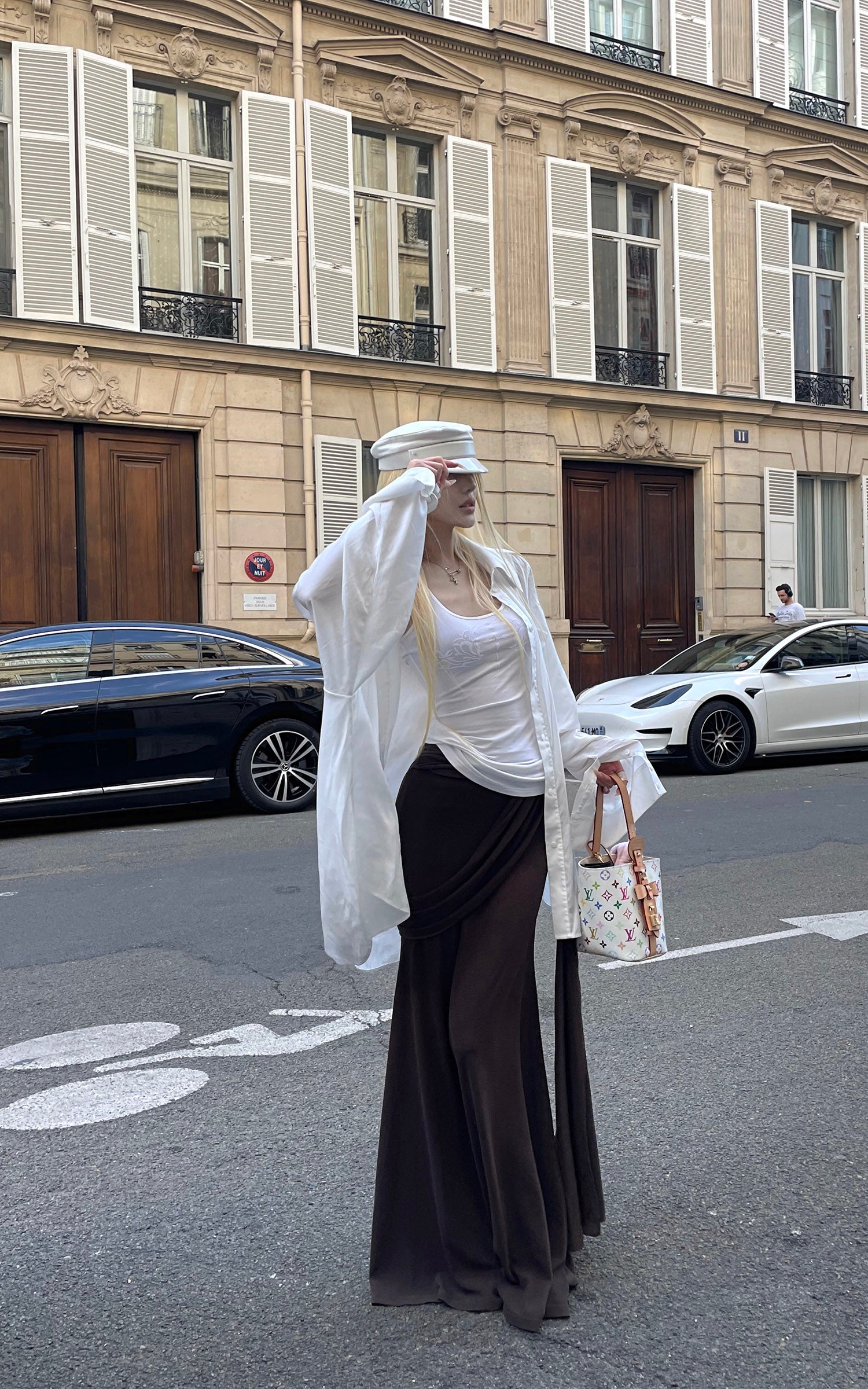 Rase le sol Draped Knit Maxi Skirt with Wrap Detail