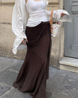 Rase le sol White Cross-Back Slim Knit Tank Top