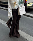 Rase le sol Draped Knit Maxi Skirt with Wrap Detail