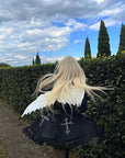 Rase le sol Sculptural Angel Wing Convertible Backpack & Crossbody