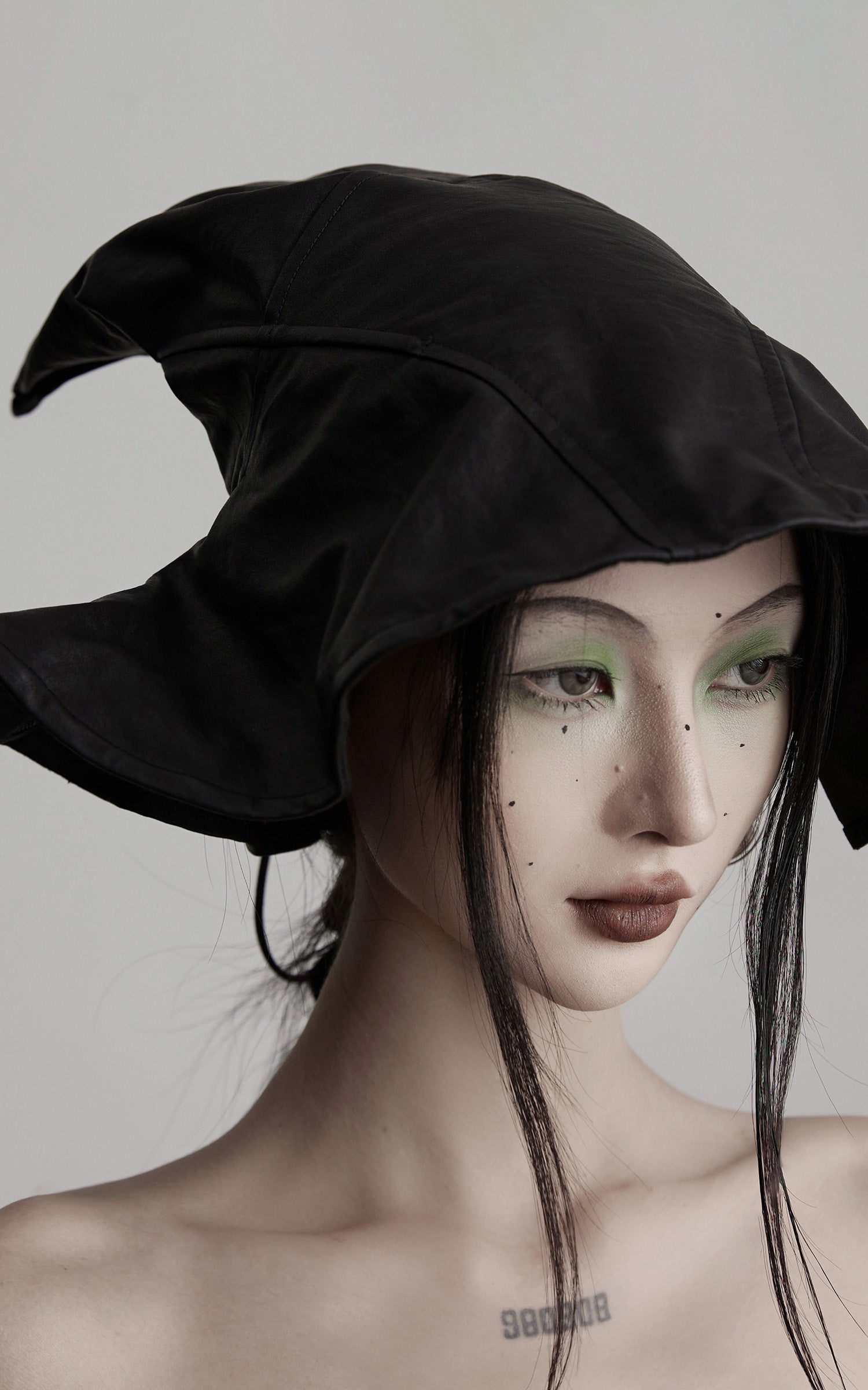 DOINDULGE Leather Corset Tube Top Convertible into Statement Hat