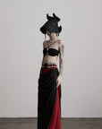DOINDULGE Leather Corset Tube Top Convertible into Statement Hat