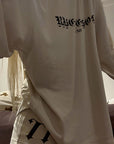Rase le sol Gothic Print Long Sleeve and Stretch Lounge Shorts Set
