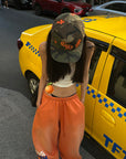 WARDEN EDGE Gradient Wide-Leg Pants with Bold Print