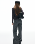 IAMXIAA Low Rise Wide Leg Trousers with Statement Belt