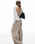 IAMXIAA Open-Back Studded Long Sleeve Top