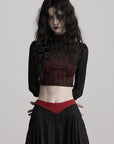 DOINDULGE Sheer Textured Long Sleeve T-Shirt