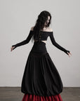 DOINDULGE Off-Shoulder Cutout Top with Bead Details