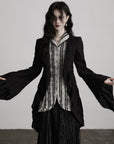 DOINDULGE Textured Striped Collar Shirt